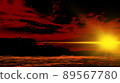 在海中的日落 89567780