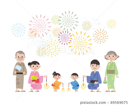 夏季節日煙花匯演家庭 夏季節日煙花匯演家庭 89569075