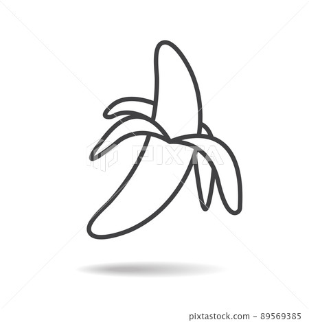 Line icon banana 89569385