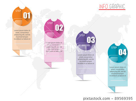 Infographic design vector and marketing icons can be used for workflow layout, diagram, annual report, web design. Business concept with 4 options, steps or processes. 89569395