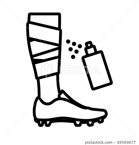 Icon Of Bandaged Leg With Aerosol Anesthetic Icon Of Bandaged Leg With Aerosol Anesthetic 89569877