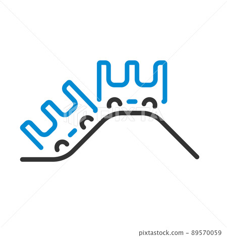 Small Roller Coaster Icon Small Roller Coaster Icon 89570059