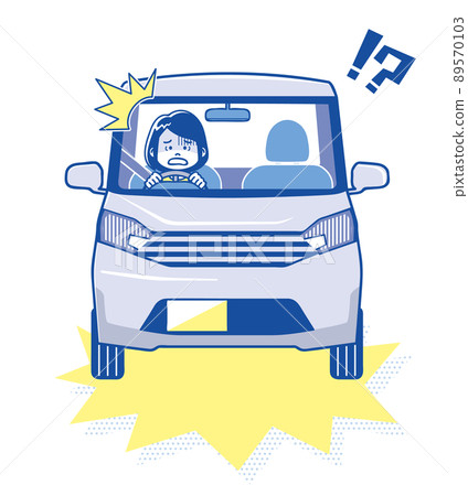 Surprised female driver Surprised female driver 89570103