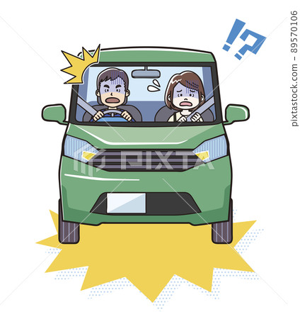 Couple in a car accident Couple in a car accident 89570106