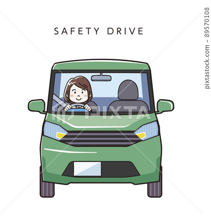 Female driver of safe driving Female driver of safe driving 89570108