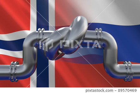 Energy sanctions against Russia. Conceptual 3D illustration Energy sanctions against Russia. Conceptual 3D illustration 89570469