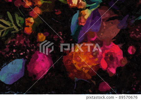 Beautiful abstract floral rose peony flower illustration Beautiful abstract floral rose peony flower illustration 89570676