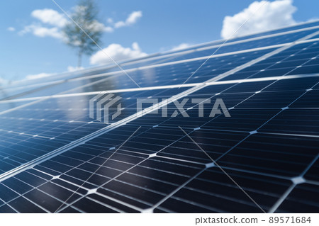 Large solar panel in a power plant 89571684