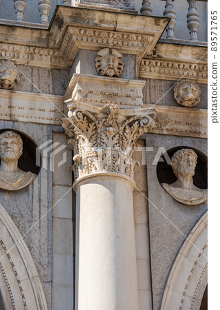 Loggia Palace in Renaissance Style in Brescia Lombardy Italy 89571765