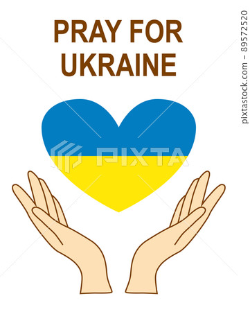 Help Ukraine. Hands Ukrainian national colors. Anti-war creative concept lettering in english Help Ukraine. Hands Ukrainian national colors. Anti-war creative concept lettering in english 89572520