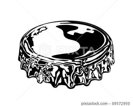 Oktoberfest black hand drawn metal cap Beer bottle or soda, Icon. Simple monochrome object. Vector. Oktoberfest black hand drawn metal cap Beer bottle or soda, Icon. Simple monochrome object. Vector. 89572950