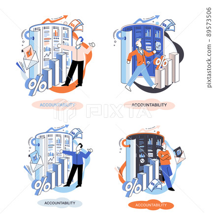Financial administration, examiner, audit, accountability concept. Company tax and account metaphor Financial administration, examiner, audit, accountability concept. Company tax and account metaphor 89573506
