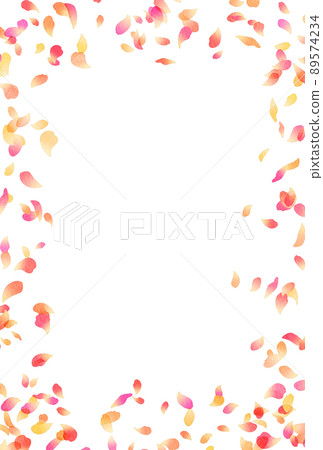 Background material_watercolor_flower blizzard_red 89574234