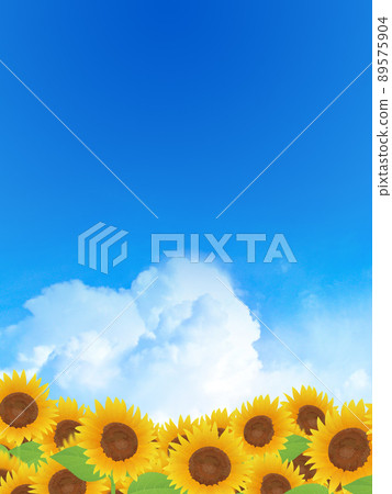 向日葵風鈴夏日形象背景素材 向日葵風鈴夏日形象背景素材 89575904