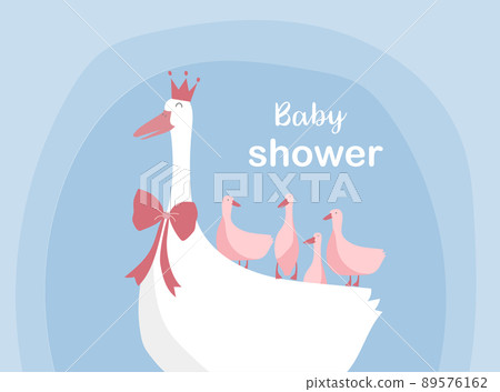 Design for baby shower invitations cards.Cute animal,poster,greeting,template,duck,Vector illustrations. Design for baby shower invitations cards.Cute animal,poster,greeting,template,duck,Vector illustrations. 89576162