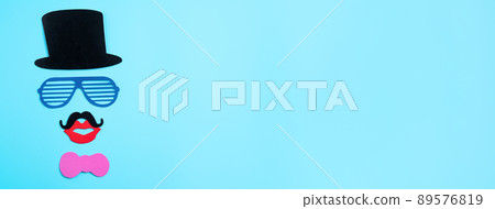 father's day background top view paper decoration Father's day 89576819