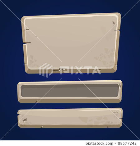 Stone buttons collection, set of rock assets in cartoon style isolated on white background. Mineral detailed objects ui game interface, app pannel. Stone buttons collection, set of rock assets in cartoon style isolated on white background. Mineral detailed objects ui game interface, app pannel. 89577242