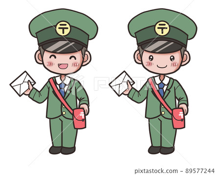 郵遞員遞送郵件的插圖 89577244