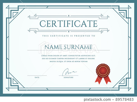 Vector Certificate or Diploma Template ready for Print or use it on the Internet Vector Certificate or Diploma Template ready for Print or use it on the Internet 89578483