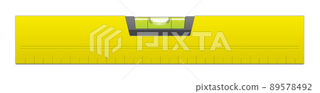 Yellow Metal Bubble Level Vector Isolated on White Background Yellow Metal Bubble Level Vector Isolated on White Background 89578492