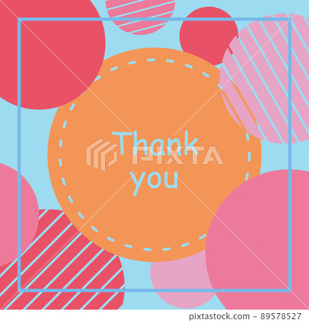 Thank you card with geometric pattern_square 5 89578527