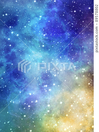 可用於垂直海報的生動空間 星空彩虹漸變的插圖背景材料 89578802