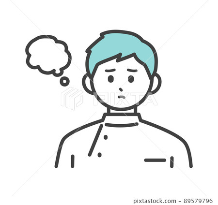 Illustration material of facial expressions and gestures of medical staff 89579796