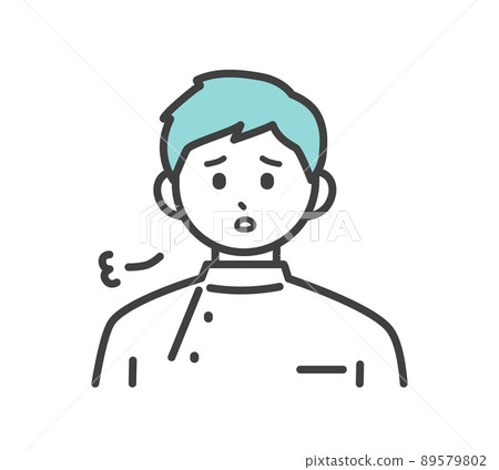 醫務人員面部表情和手勢的插圖素材 醫務人員面部表情和手勢的插圖素材 89579802
