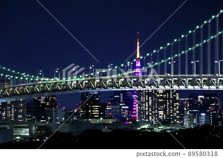 在彩虹橋的東京鐵塔 在彩虹橋的東京鐵塔 89580318