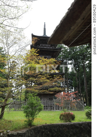 新潟佐渡妙仙寺 重要文化財產 五層寶塔 89580429