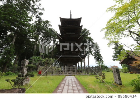 新潟佐渡妙仙寺 重要文化財產 五層寶塔 89580434