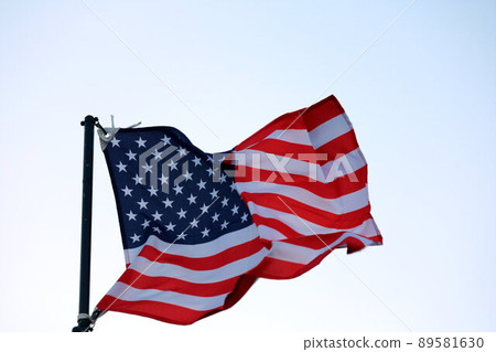 USA flag streaming in wind USA flag streaming in wind 89581630