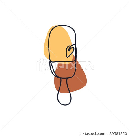 Single continuous one line art ice-cream dessert 89581850