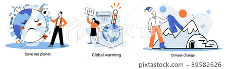 Change climate. Nature biodiversity mother earth. Metaphor of climate change and saving planet, World Environment Day 89582626