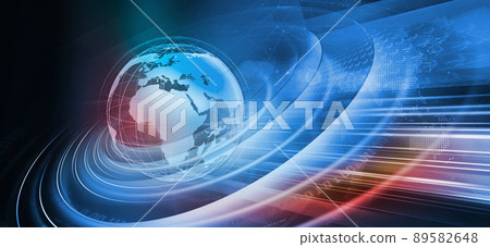 Graphical modern digital world news background concept series 89582648