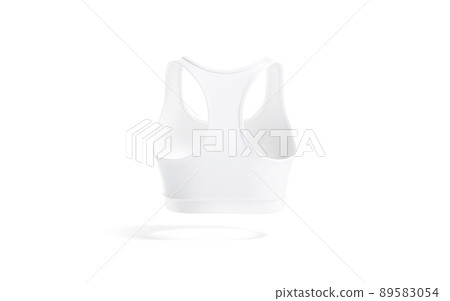 Blank white woman sport racerback top mockup, back view Blank white woman sport racerback top mockup, back view 89583054