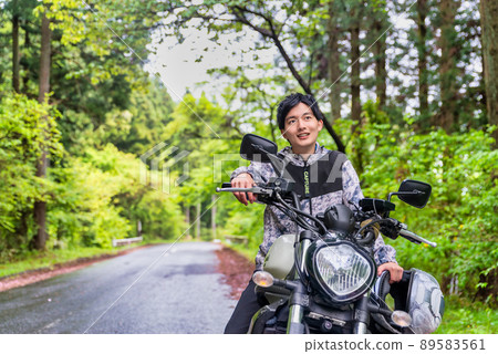 Rainy day touring bike boys 89583561