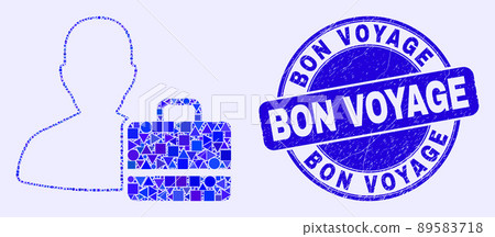 Blue Grunge Bon Voyage Seal and User Case Mosaic Blue Grunge Bon Voyage Seal and User Case Mosaic 89583718