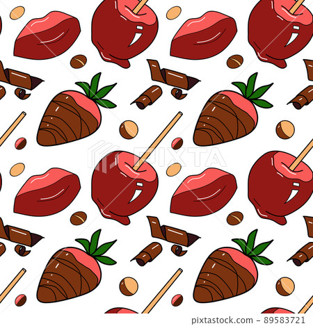seamless pattern with the image of chocolate sweets seamless pattern with the image of chocolate sweets 89583721