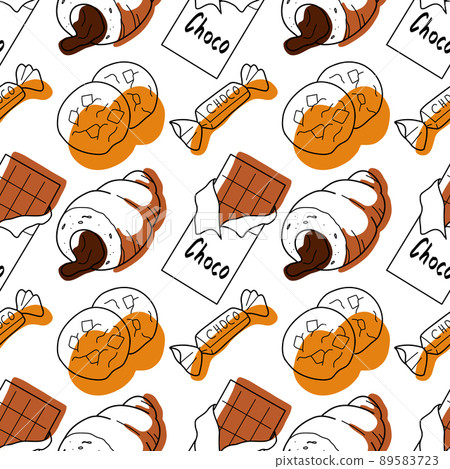seamless pattern with the image of chocolate sweets seamless pattern with the image of chocolate sweets 89583723
