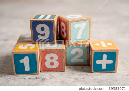 Math number colorful on white background, education study mathematics learning teach concept. Math number colorful on white background, education study mathematics learning teach concept. 89583971