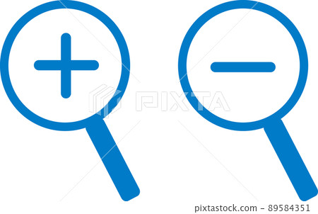 Magnifying glass magnifying glass loupe search silhouette plus minus set Magnifying glass magnifying glass loupe search silhouette plus minus set 89584351