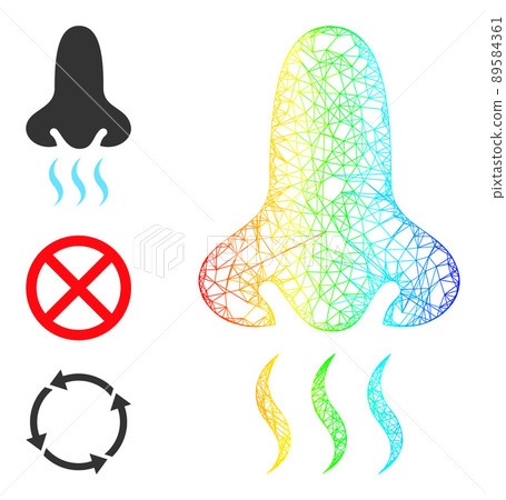 Rainbow Gradient Irregular Mesh Snuff Icon Rainbow Gradient Irregular Mesh Snuff Icon 89584361