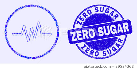 Blue Scratched Zero Sugar Seal and Pulse Signal Mosaic Blue Scratched Zero Sugar Seal and Pulse Signal Mosaic 89584368