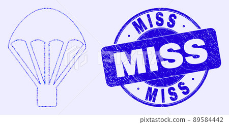 Blue Distress Miss Seal and Parachute Mosaic 89584442
