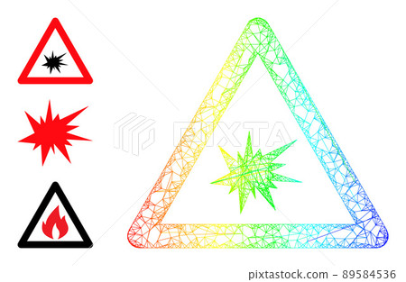 Spectrum Gradient Network Mesh Boom Warning Icon 89584536