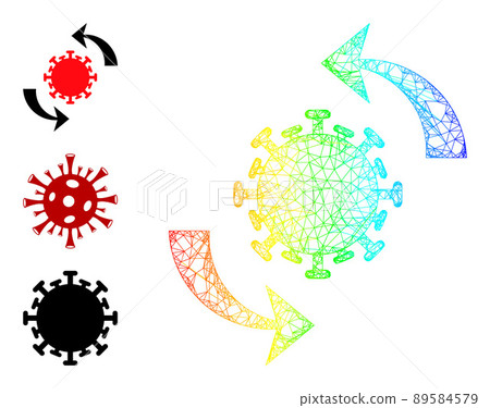 Spectral Gradient Linear Mesh Coronavirus Update Icon 89584579