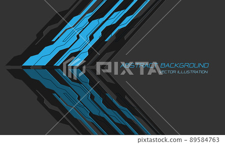Abstrac blue circuit cyber arrow futuristic technology on grey with blank space design modern creative background vector Abstrac blue circuit cyber arrow futuristic technology on grey with blank space design modern creative background vector 89584763