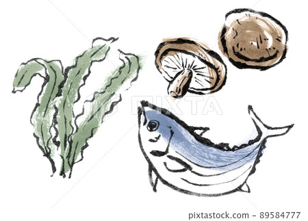 Write with kelp, dried shiitake mushrooms and bonito Write with kelp, dried shiitake mushrooms and bonito 89584777