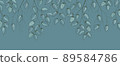 Painted floral pattern to be applied to the wall. 89584786